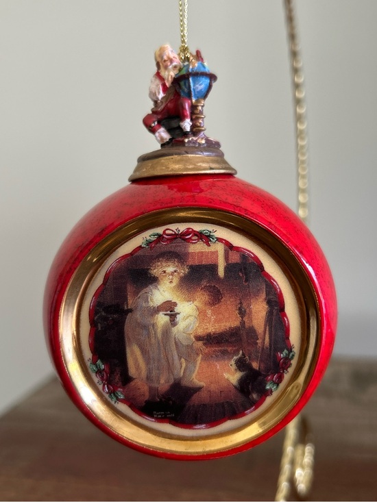 Norman Rockwell Other - Norman Rockwell's Christmas Classics Heirloom Porcelain Ornaments-Is He Coming